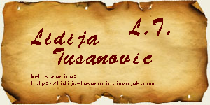 Lidija Tušanović vizit kartica